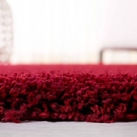 Bold Red Handwoven Hall Rug